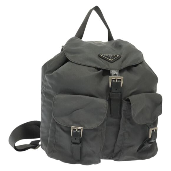 PRADA Backpack Nylon Gray Silver - Picture 1 of 10